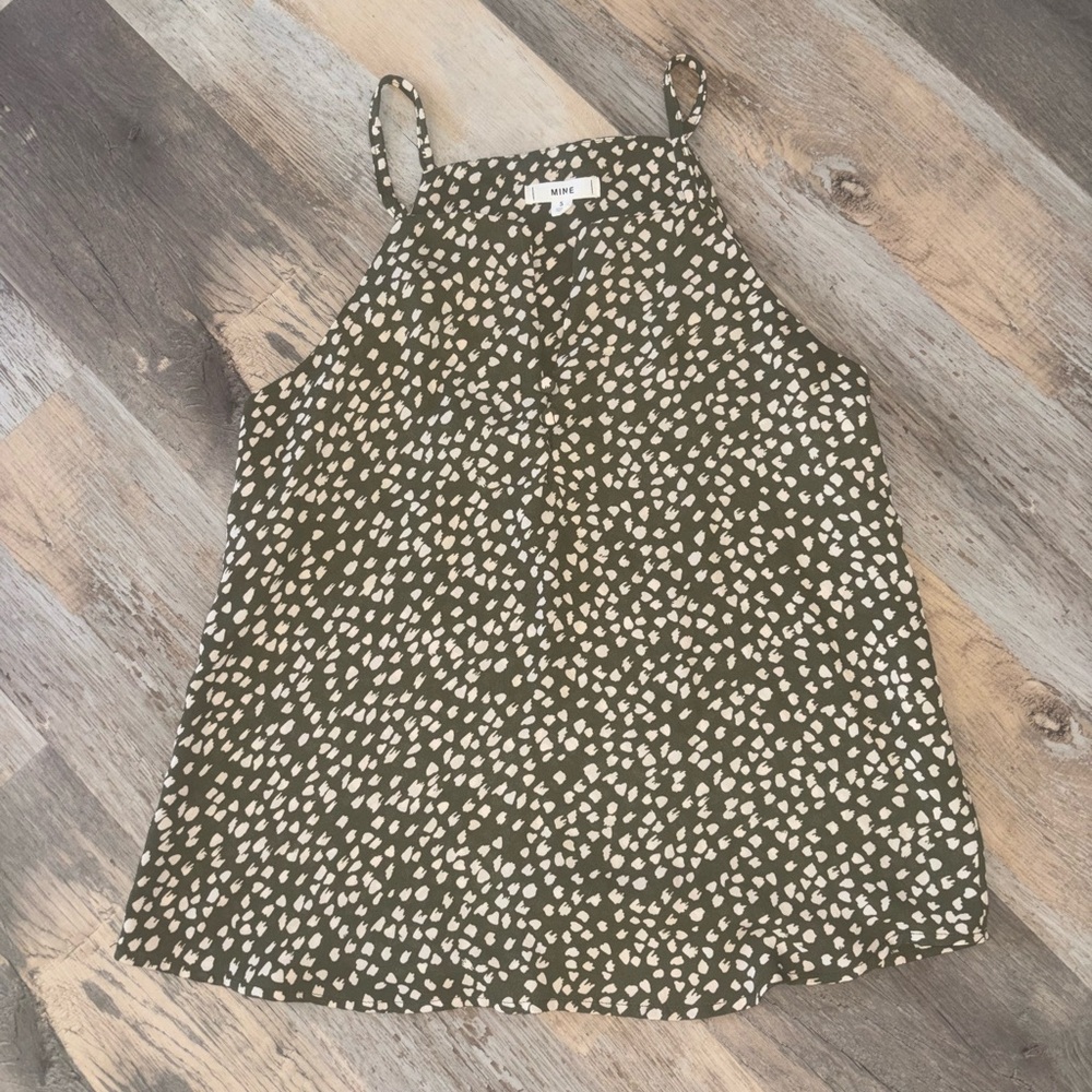 Flowy olive green tank top